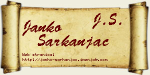 Janko Sarkanjac vizit kartica
